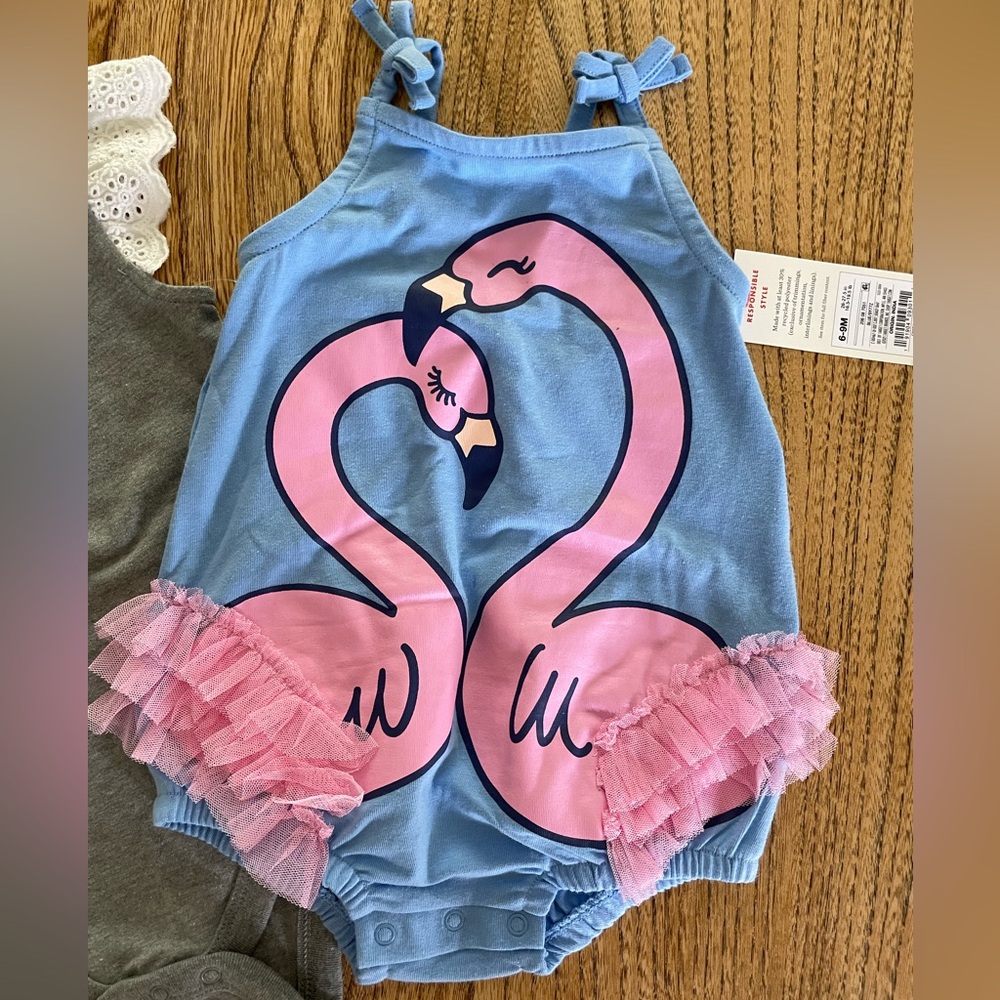 Cat & Jack Flamingo onesie